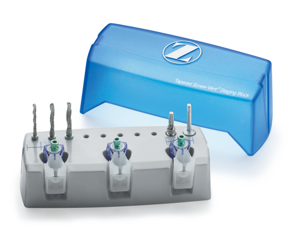 Tapered Screw-Vent Staging Block